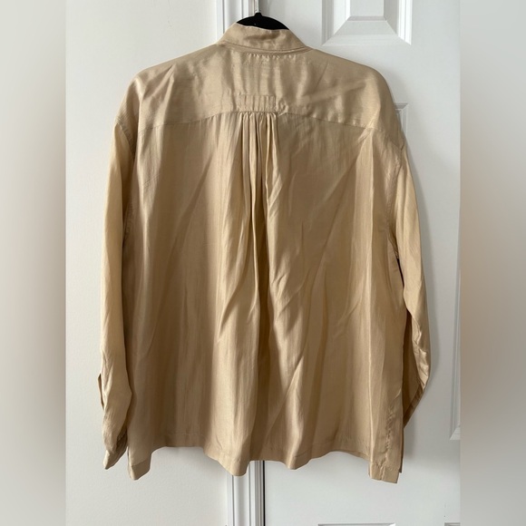 Polo Ralph Lauren Tan Silk Blouse - Picture 7 of 11